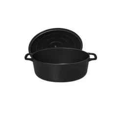 Cocotte en Fonte Ovale 33 cm Noir Mat Chasseur