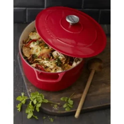 Cocotte en Fonte Ovale 27 cm Rouge Chasseur