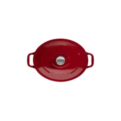 Cocotte en Fonte Ovale 33 cm Rouge Chasseur