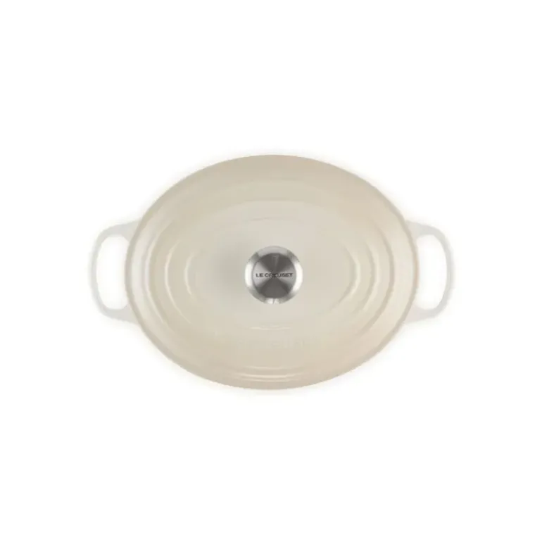 Cocotte en fonte Ovale 31 cm Meringue Signature Le Creuset