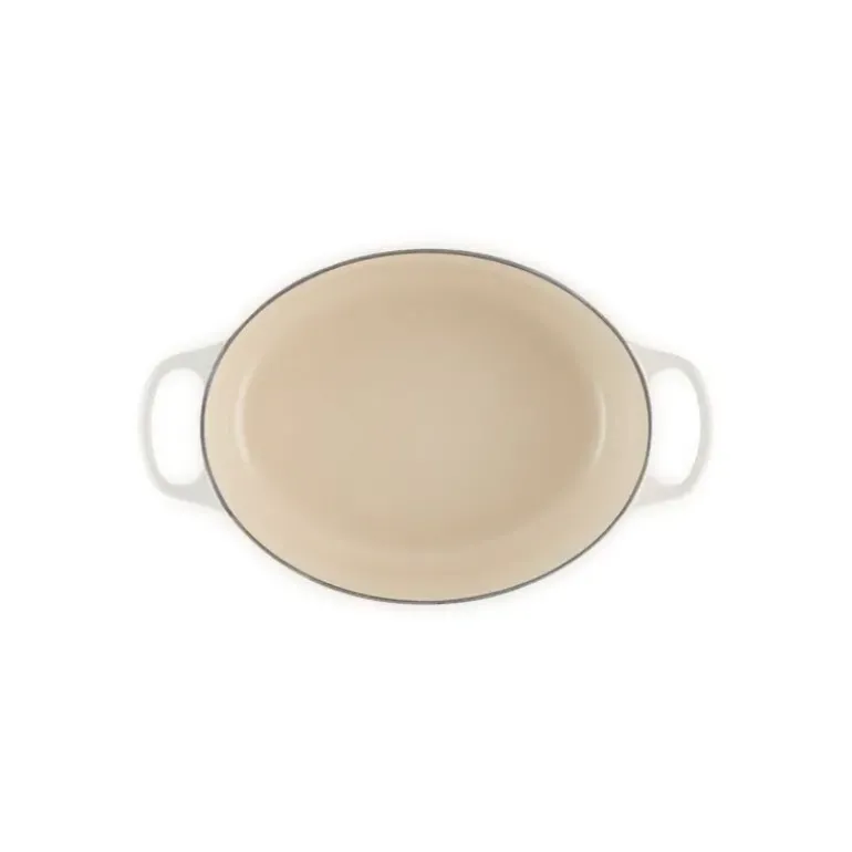 Cocotte en fonte Ovale 31 cm Meringue Signature Le Creuset