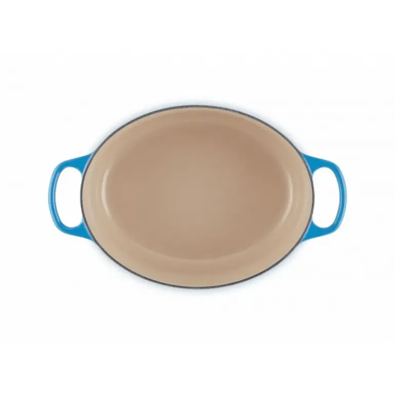Cocotte en fonte Ovale 31 cm Azur Le Creuset Signature
