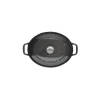 Cocotte en Fonte Ovale 33 cm Caviar Chasseur