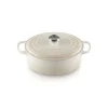 Cocotte en fonte Ovale 29 cm Meringue Signature Le Creuset