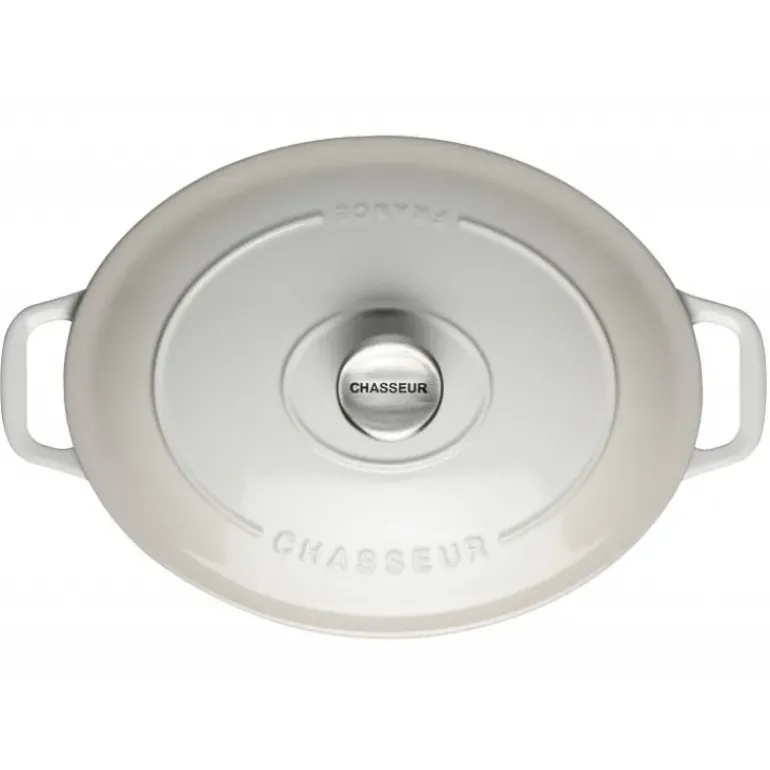 Cocotte en Fonte Ovale 33 cm Macadamia Chasseur