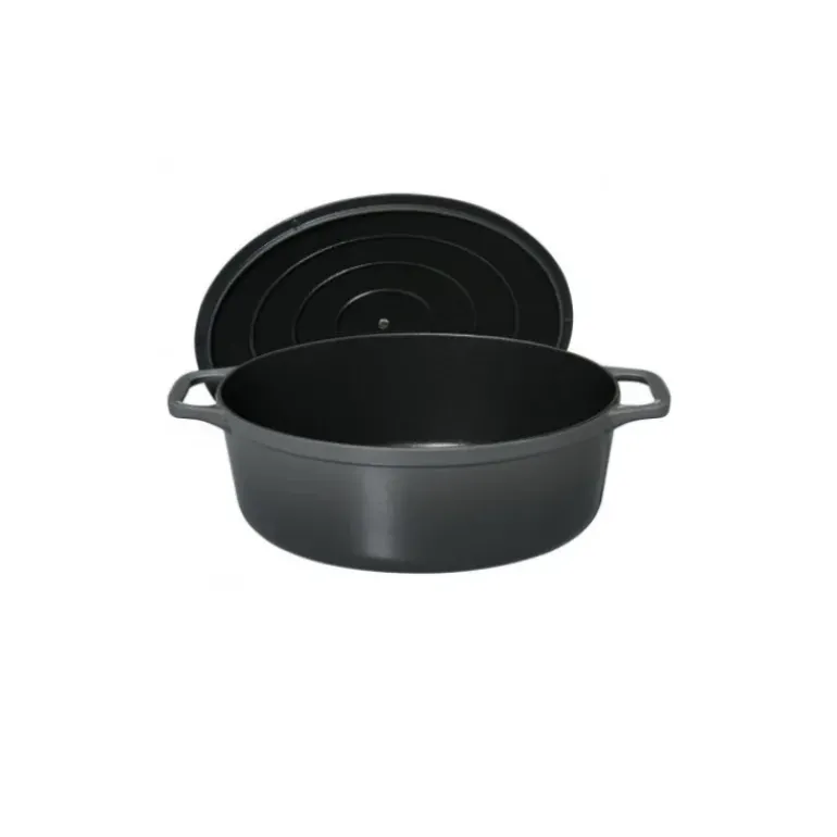 Cocotte en Fonte Ovale 27 cm Caviar Chasseur