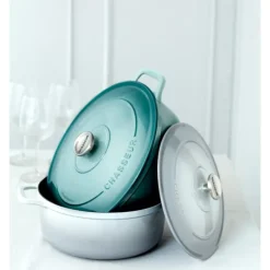 Cocotte en Fonte Ovale 29 cm Quartz Chasseur