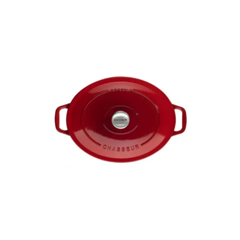 Cocotte en Fonte Ovale 25 cm Rubis Chasseur