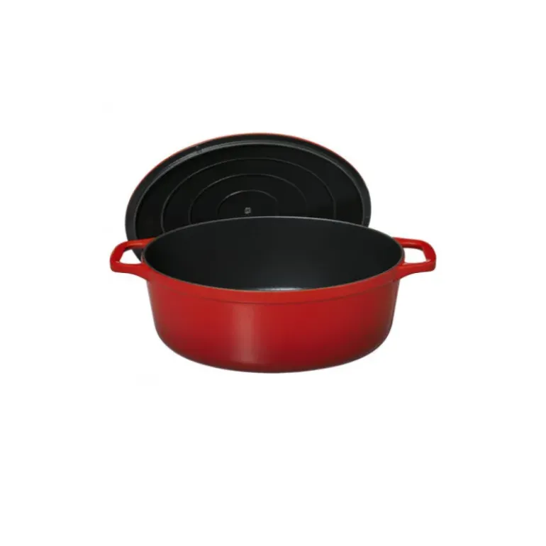 Cocotte en Fonte Ovale 25 cm Rubis Chasseur
