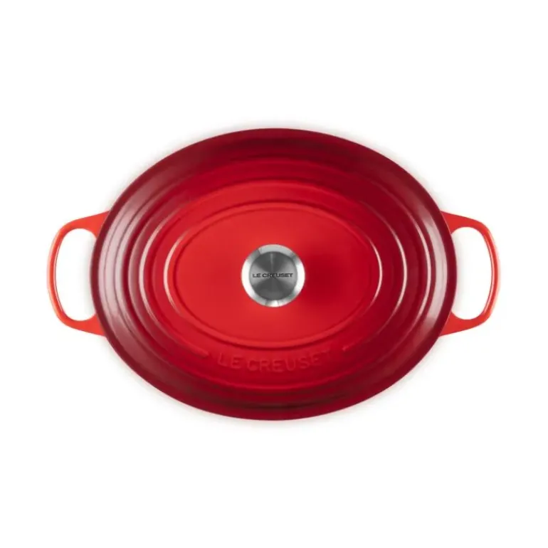 Cocotte en Fonte Ovale 33 cm Cerise Le Creuset Signature