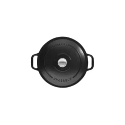 Cocotte en Fonte Ronde 24 cm Noir Mat Chasseur