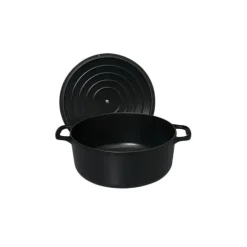 Cocotte en Fonte Ronde 26 cm Noir Mat Chasseur