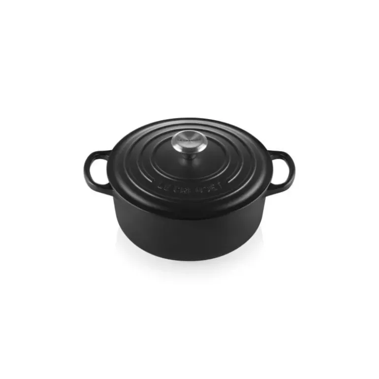Cocotte en fonte Ronde 24 cm Noir mat Le Creuset Signature