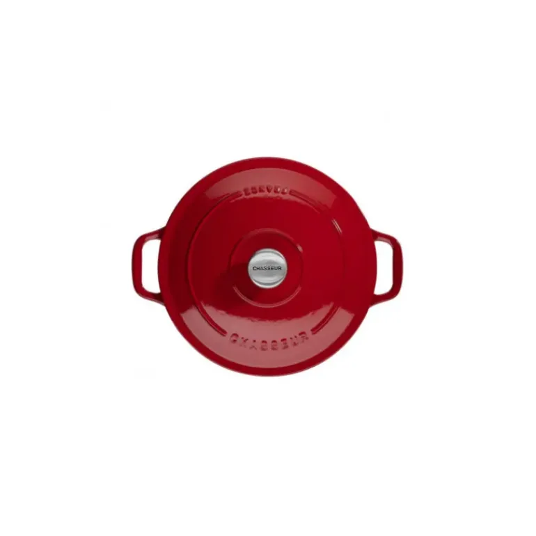 Cocotte en Fonte Ronde 20 cm Rouge Chasseur