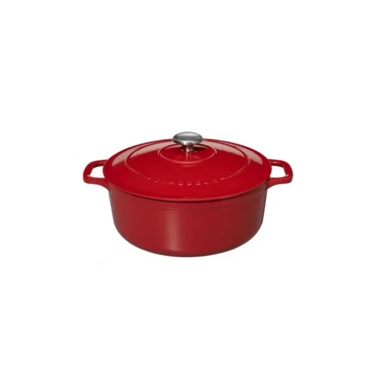 Cocotte en Fonte Ronde 20 cm Rouge Chasseur