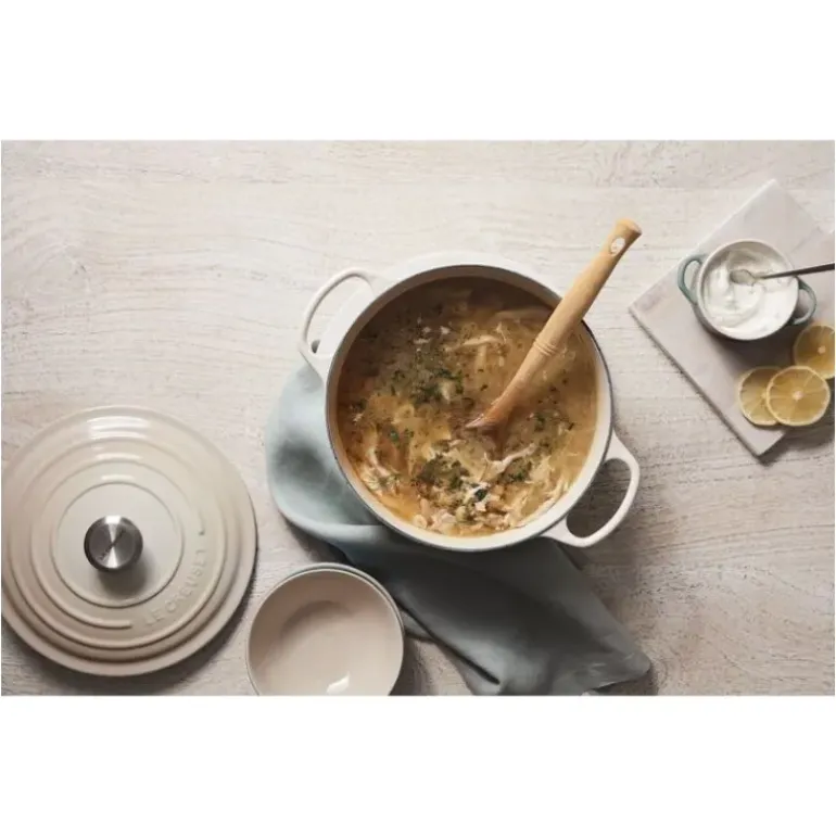 Cocotte en fonte Ronde 26 cm Meringue Signature Le Creuset
