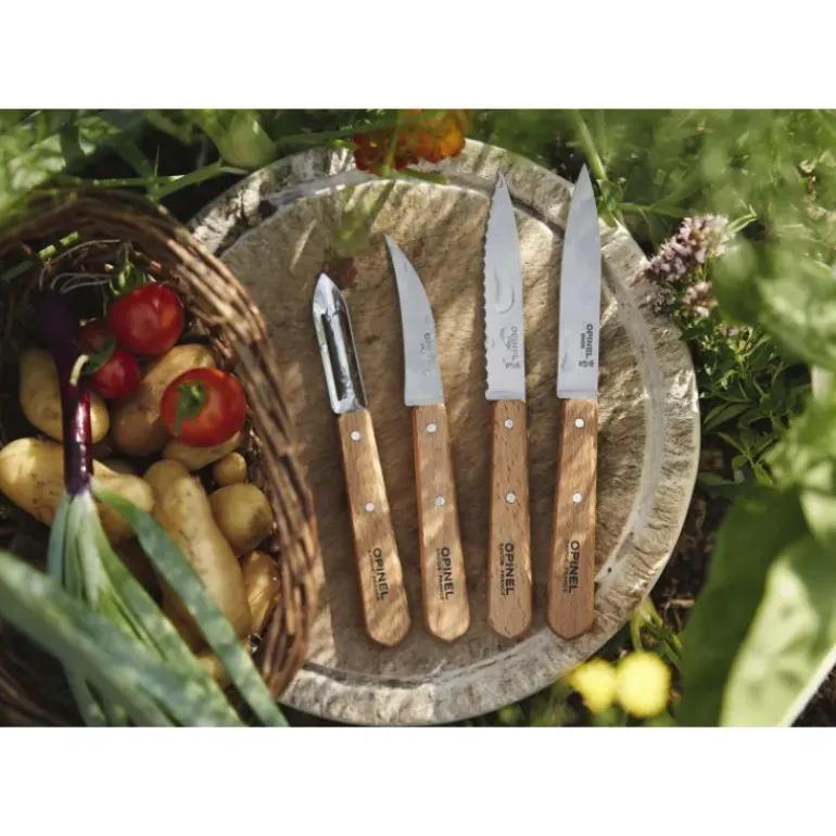 Coffret 3 Couteaux de Cuisine et un Eplucheur Les Essentiels Opinel