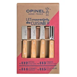 Coffret 3 Couteaux de Cuisine et un Eplucheur Olivier Les Essentiels Opinel