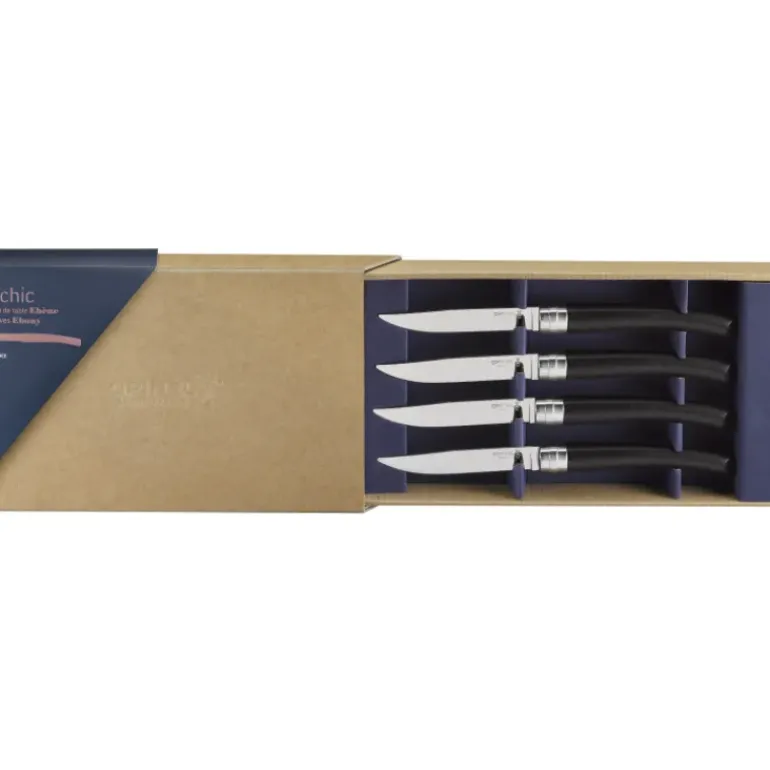 Coffret 4 Couteaux de Table Ebène Table Chic Opinel