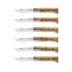 Coffret 6 Couteaux Gravure Animalia Opinel