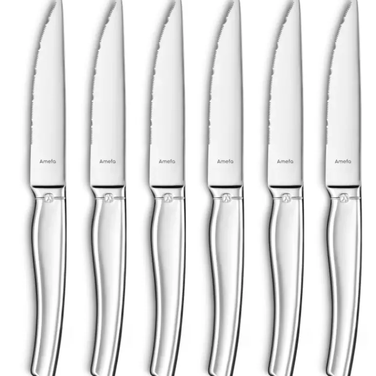 Coffret 6 Couteaux Steak Goliath 22 cm Amefa