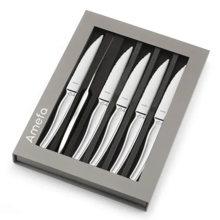 Coffret 6 Couteaux Steak Goliath 22 cm Amefa