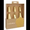 Coffret 6 Douilles Pâtissières Inox Dorées Scrapcooking