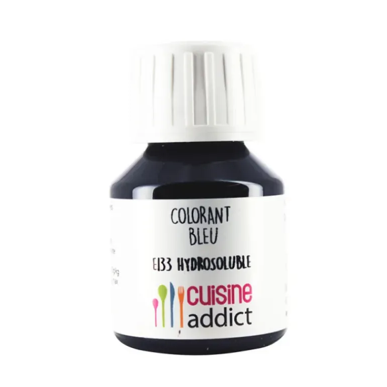 Colorant Alimentaire Bleu E133 Liquide 58 ml Cuisineaddict