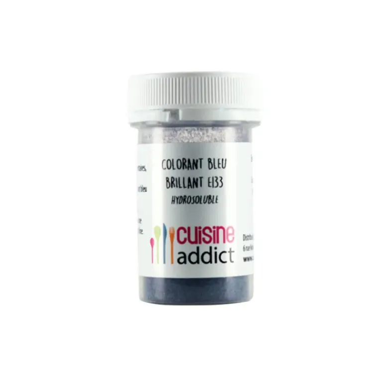 Colorant Alimentaire Bleu Brillant E133 10 g Poudre Hydrosoluble Cuisineaddict