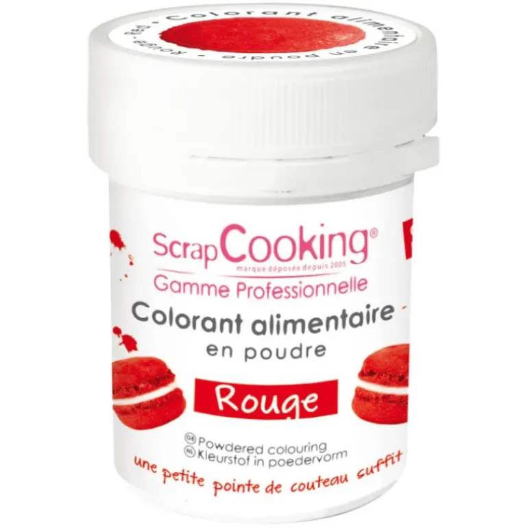 Colorant Alimentaire en Poudre Rouge 5g Scrapcooking