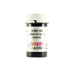Colorant alimentaire Noir Charbon Végétal E153 8g Poudre Lipodispersible Cuisineaddict