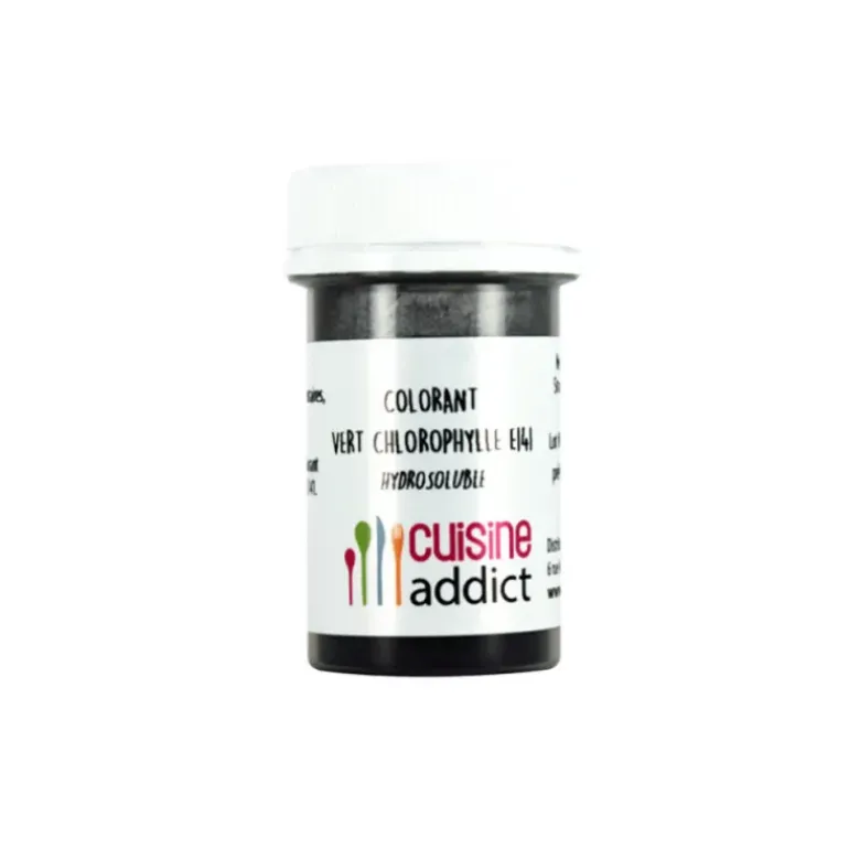 Colorant alimentaire Vert Chlorophylle E141 10g Poudre Hydrosoluble Cuisineaddict