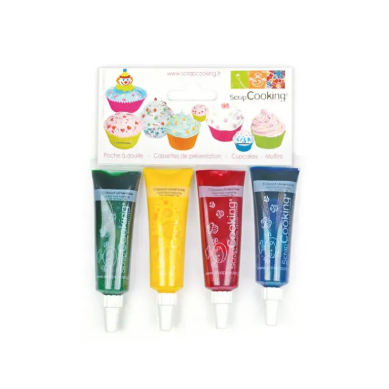 Colorants alimentaires liquides Scrapcooking (x4)