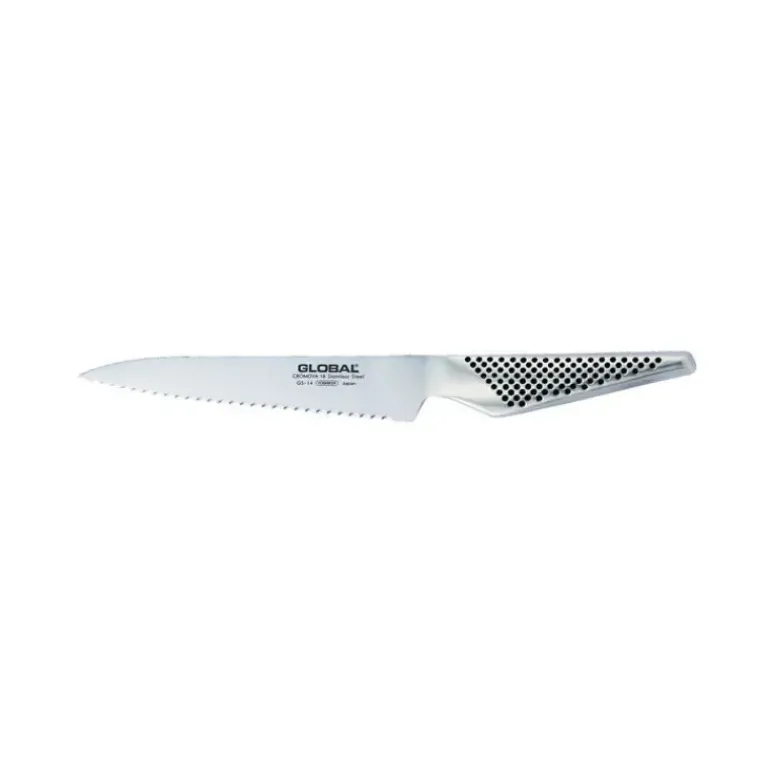 Couteau à lame crantée Global GS14 150 mm