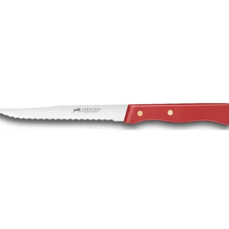 Couteau à Steak Cranté 11,5 cm Sabatier Rouge