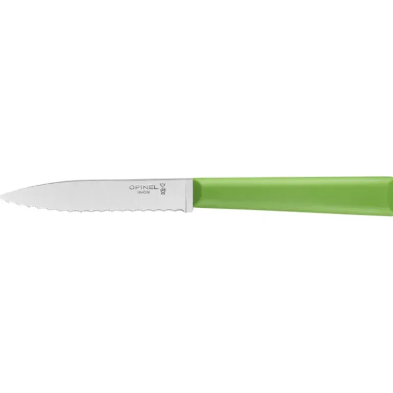 Couteau d'Office 10 cm Cranté Vert Les Essentiels + Opinel