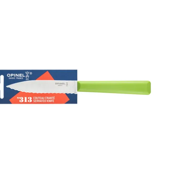 Couteau d'Office 10 cm Cranté Vert Les Essentiels + Opinel