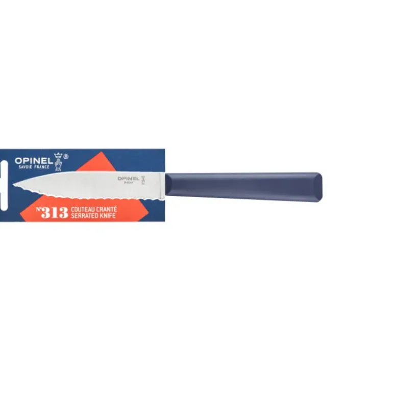 Couteau d'Office 10 cm Cranté Bleu Les Essentiels + Opinel