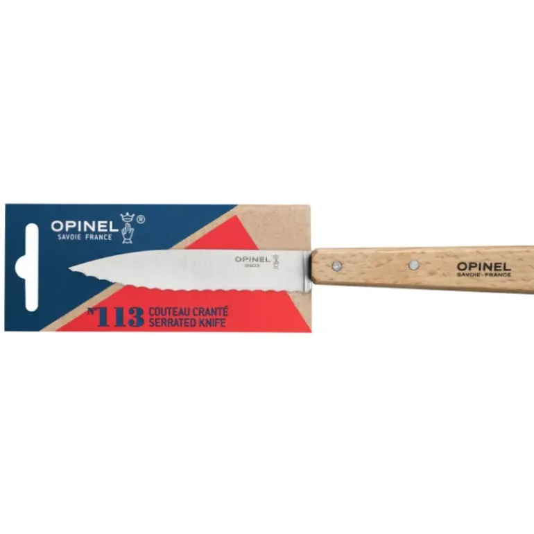 Couteau d'Office Cranté N°113 Hêtre Opinel