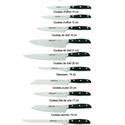 Couteau Filet de Sole 17 cm Arcos MANHATTAN Noir