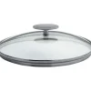 Couvercle en Verre bombé Platine Ø 22 cm Cristel