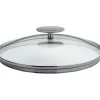 Couvercle en Verre bombé Platine Ø 24 cm Cristel