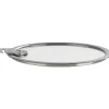 Couvercle Plat en Verre Trempé 16 cm Strate Amovible Cristel