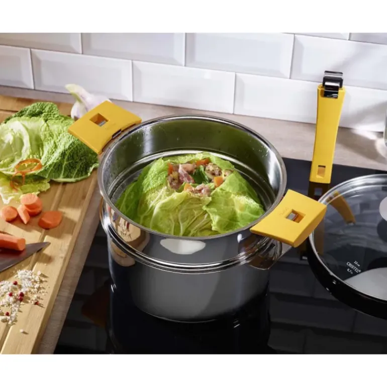 Cuiseur à Pâtes Mutine Ø 22 cm Manche Amovible Inox Cristel