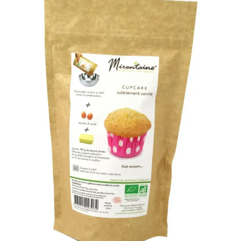 Cupcakes BIO Nature Vanillé 250g Mirontaine