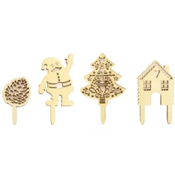 Décor de Bûche en Bois (x4) Scrapcooking