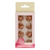 Décoration Gâteau Etoiles Bronze en Pâte à Sucre Funcakes (x24)