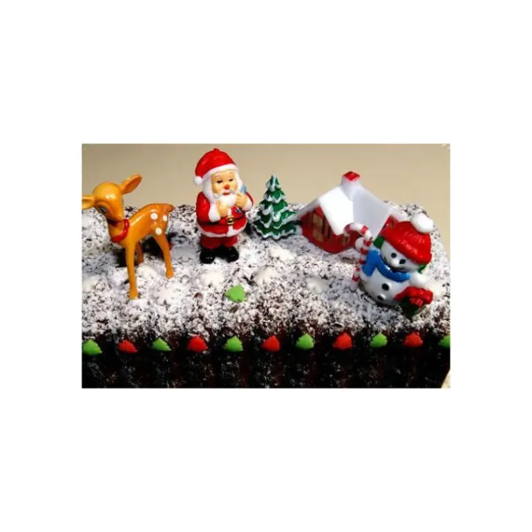 Décorations de bûches de Noël (x4)