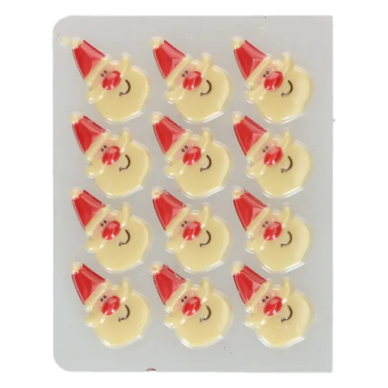 Décors Chocolat Blanc Père Noël (x12) Funcakes