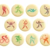 Décors en Chocolat Blanc Disques Sportifs Ø20 mm (x132) Florensuc